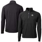 Miami Dolphins Cutter & Buck Helmet Adapt Eco Knit Hybrid Recycled Quarter-Zip Pullover Top Black - NFL