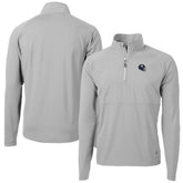 New York Giants Cutter & Buck Helmet Adapt Eco Knit Hybrid Recycled Quarter-Zip Pullover Top Silver - NFL