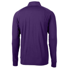 Minnesota Vikings Cutter & Buck Helmet Adapt Eco Knit Stretch Recycled Quarter-Zip Pullover Top Purple - NFL