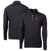 Kansas City Chiefs Cutter & Buck Helmet Adapt Eco Knit Stretch Recycled Quarter-Zip Pullover Top Black - NFL