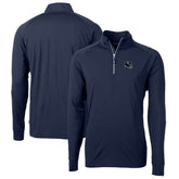 Chicago Bears Cutter & Buck Helmet Adapt Eco Knit Stretch Recycled Quarter-Zip Pullover Top Navy - NFL