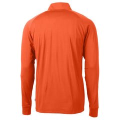 Cincinnati Bengals Cutter & Buck Helmet Adapt Eco Knit Stretch Recycled Quarter-Zip Pullover Top Orange - NFL