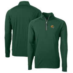Green Bay Packers Cutter & Buck Helmet Adapt Eco Knit Stretch Recycled Quarter-Zip Pullover Top Green - NFL