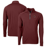 Washington Commanders Cutter & Buck Helmet Adapt Eco Knit Stretch Recycled Quarter-Zip Pullover Top Burgundy - NFL