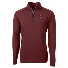 Washington Commanders Cutter & Buck Helmet Adapt Eco Knit Stretch Recycled Quarter-Zip Pullover Top Burgundy - NFL