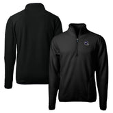Minnesota Vikings Cutter & Buck Helmet Cascade Eco Sherpa Fleece Quarter-Zip Pullover Jacket Black - NFL