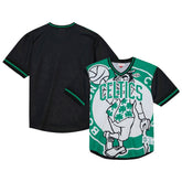 Mitchell & Ness - Boston Celtics Jumbotron 3.0 Mesh V-Neck T-Shirt - Kelly Green