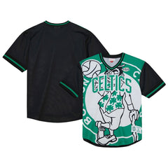 Mitchell & Ness - Boston Celtics Jumbotron 3.0 Mesh V-Neck T-Shirt - Kelly Green