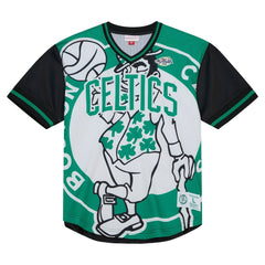 Mitchell & Ness - Boston Celtics Jumbotron 3.0 Mesh V-Neck T-Shirt - Kelly Green