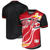 Mitchell & Ness - Miami Heat Jumbotron 3.0 Mesh V-Neck T-Shirt - Red