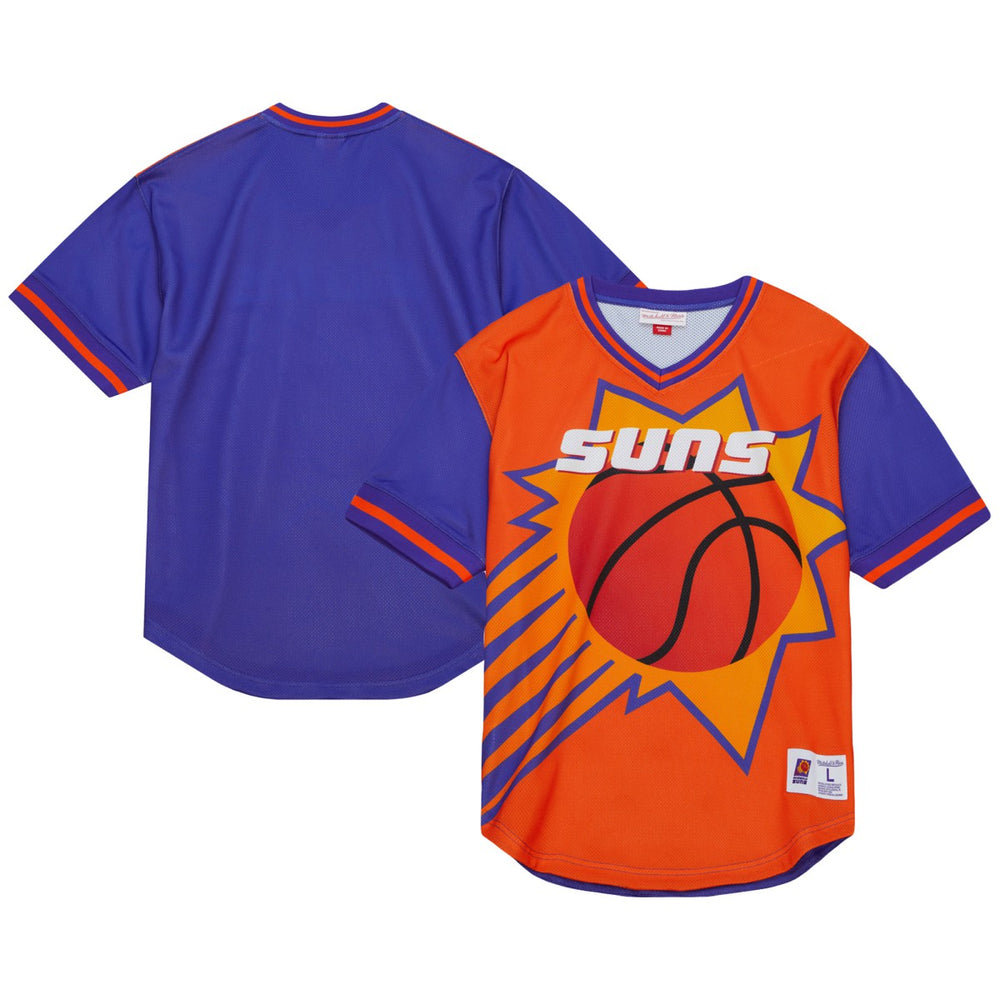 Mitchell & Ness - Phoenix Suns Jumbotron 3.0 Mesh V-Neck T-Shirt - Orange