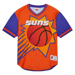 Mitchell & Ness - Phoenix Suns Jumbotron 3.0 Mesh V-Neck T-Shirt - Orange