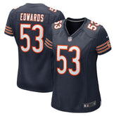 TJ Edwards Chicago Bears Women's Game Player Jersey Navy - Nike