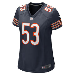 TJ Edwards Chicago Bears Women's Game Player Jersey Navy - Nike