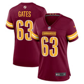 Nick Gates Washington Commanders Women's Game Player Jersey Burgundy - Nike