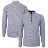Atlanta Braves Cutter & Buck Americana Logo Big & Tall Virtue Eco Pique Recycled Quarter-Zip Pullover Top for sale