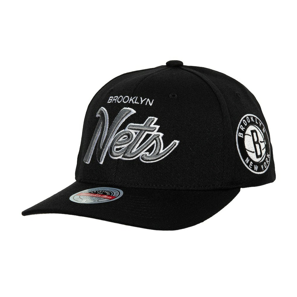 Mitchell & Ness - Brooklyn Nets MVP Team Script 2.0 Stretch-Snapback Hat - Black