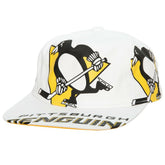 Pittsburgh Penguins Mitchell & Ness In Your Face Deadstock Snapback Hat White