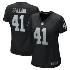 Robert Spillane Las Vegas Raiders Women's Game Player Jersey Black - Nike