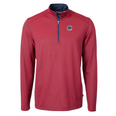 Chicago Cubs Cutter & Buck Americana Logo Virtue Eco Pique Stripe Recycled Quarter-Zip Pullover Top Near Me