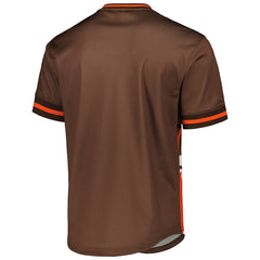 Cleveland Browns Jumbotron 3.0 Mesh V-Neck T-Shirt Orange - Mitchell & Ness