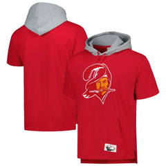Tampa Bay Buccaneers Postgame Short Sleeve Hoodie Red - Mitchell & Ness