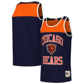 Chicago Bears Heritage Colorblock Tank Top Navy/Orange - Mitchell & Ness
