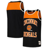Cincinnati Bengals Heritage Colorblock Tank Top Black/Orange - Mitchell & Ness