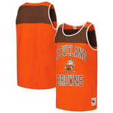 Cleveland Browns Heritage Colorblock Tank Top Orange/Brown - Mitchell & Ness