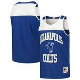 Indianapolis Colts Heritage Colorblock Tank Top Royal/White - Mitchell & Ness