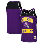 Minnesota Vikings Heritage Colorblock Tank Top Purple/Black - Mitchell & Ness