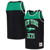 New York Jets Heritage Colorblock Tank Top Black/Green - Mitchell & Ness