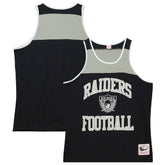Las Vegas Raiders Heritage Colorblock Tank Top Black/Silver - Mitchell & Ness