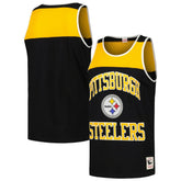 Pittsburgh Steelers Heritage Colorblock Tank Top Black/Gold - Mitchell & Ness