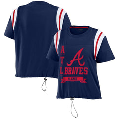 Atlanta Braves WEAR by Erin Andrews Women's Cinched Colorblock T-Shirt Online