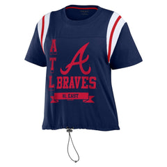 Atlanta Braves WEAR by Erin Andrews Women's Cinched Colorblock T-Shirt Online