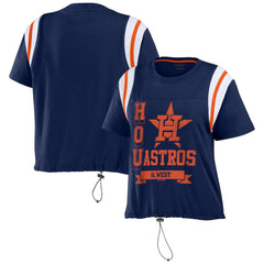 Houston Astros WEAR by Erin Andrews Women's Cinched Colorblock T-Shirt Online