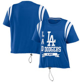 Los Angeles Dodgers WEAR by Erin Andrews Women's Cinched Colorblock T-Shirt for sale