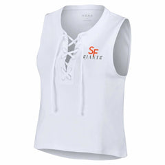 San Francisco Giants WEAR by Erin Andrews Women's Lace-Up Tank Top Clearance