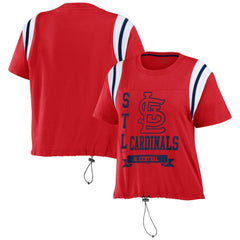 St. Louis Cardinals WEAR by Erin Andrews Women's Cinched Colorblock T-Shirt Sale