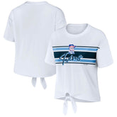 Minnesota Twins WEAR by Erin Andrews Women's Front Tie T-Shirt Clearance