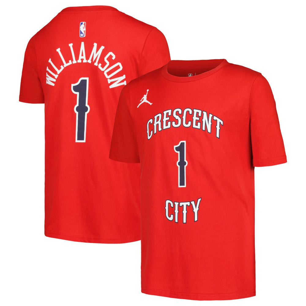 NBA - Zion Williamson New Orleans Pelicans Jordan Brand Youth Name & Number Statement T-Shirt - Red
