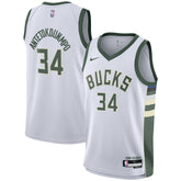 Nike - Giannis Antetokounmpo Milwaukee Bucks Youth Swingman Jersey - Association Edition - White
