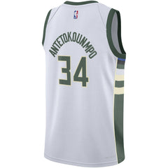 Nike - Giannis Antetokounmpo Milwaukee Bucks Youth Swingman Jersey - Association Edition - White