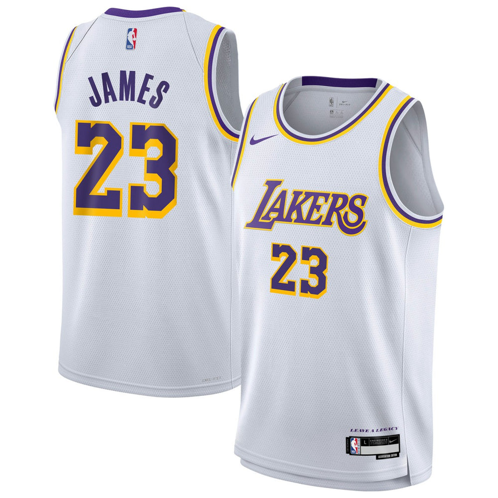 Nike - LeBron James Los Angeles Lakers Youth Swingman Jersey - Association Edition - White