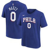 NBA - Tyrese Maxey Philadelphia 76ers Youth Icon Name & Number T-Shirt - Royal
