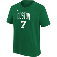 NBA - Jaylen Brown Boston Celtics Youth Icon Name & Number T-Shirt - Kelly Green