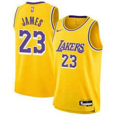 Nike - LeBron James Los Angeles Lakers Youth Swingman Jersey - Icon Edition - Gold