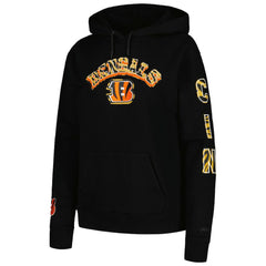 Cincinnati Bengals Pro Standard Women's Animal Print Fleece Pullover Hoodie Black - NFL