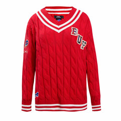 Buffalo Bills Pro Standard Women's Prep V-Neck Pullover Sweater Red - NFL